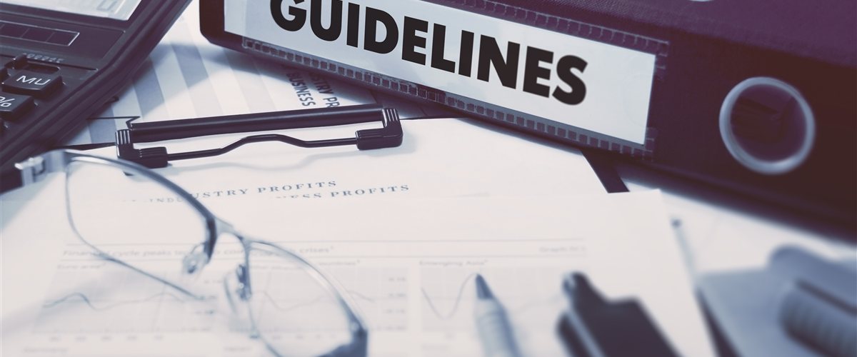 GEO – Generative Engine Optimization für KI-Suchmaschinen: Guidelines-Ordner auf Schreibtisch